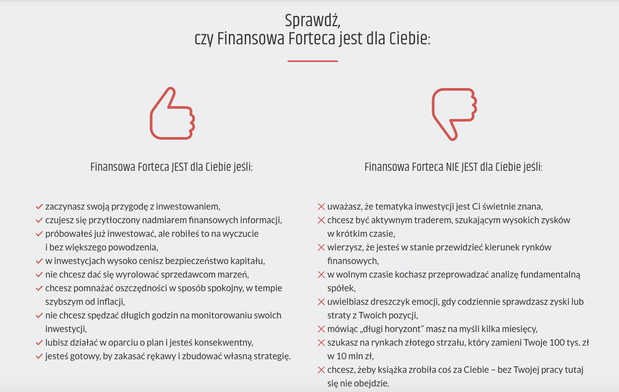 Finansowa forteca dla kogo dla kogo nie jest