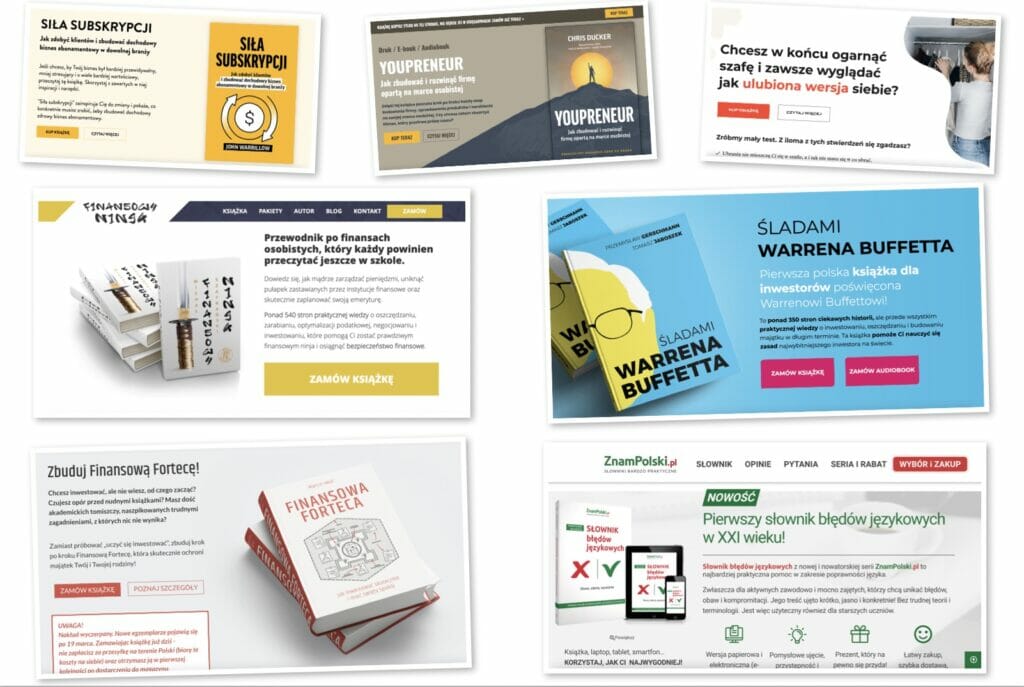 Landing page sprzedaz ksiazek