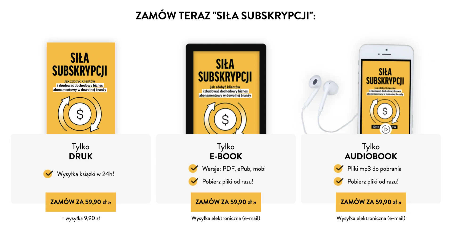 Zamawianie sila subskrypcji wersje
