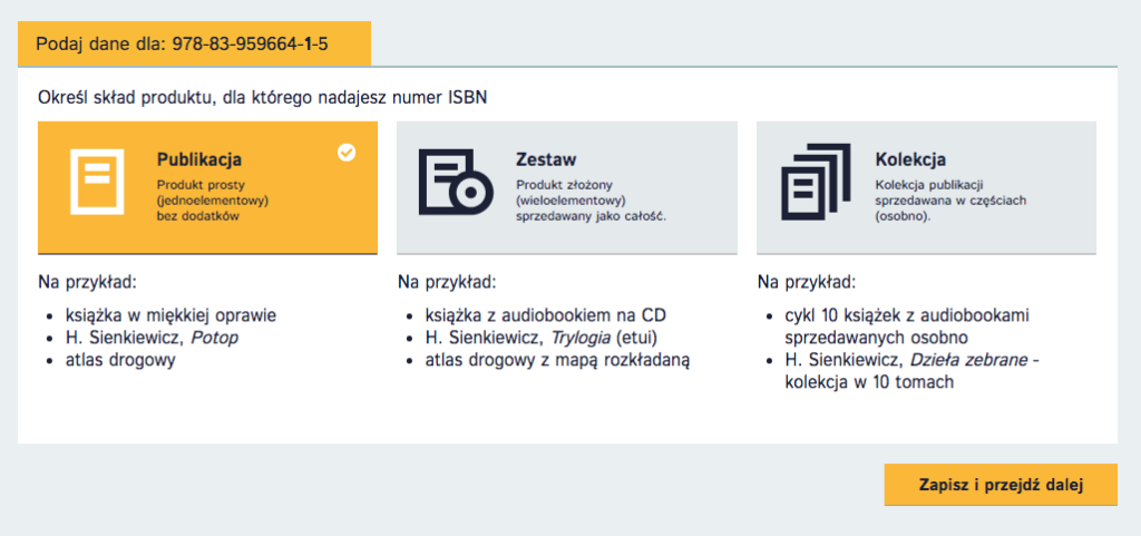 Podawanie danych ksiazka isbn