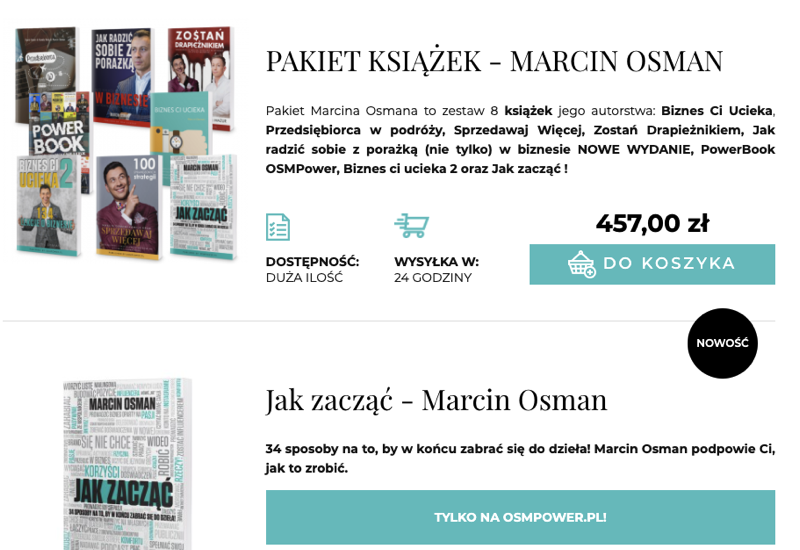 Ksiazki marcin osman