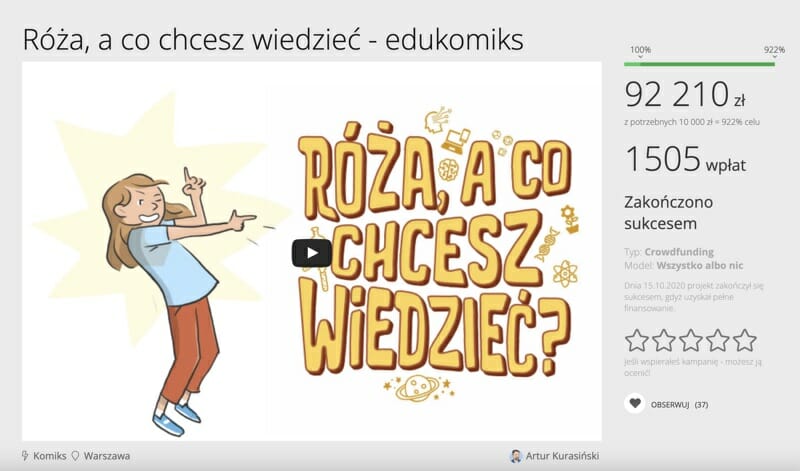 Roza edukomiks kampania