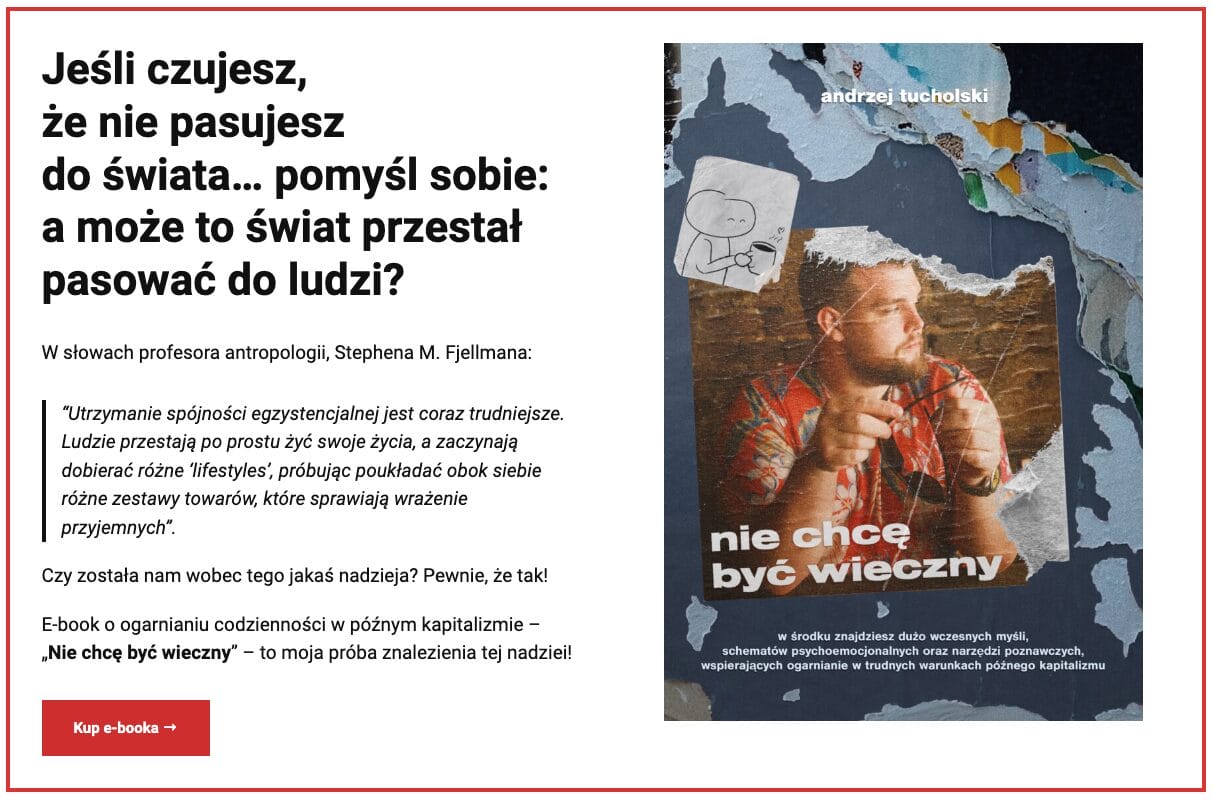 “Jest mi łatwiej być kreatywnym” – case study przeniesienia sklepu Andrzeja Tucholskiego d