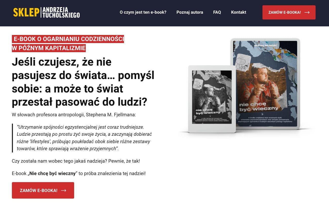“Jest mi łatwiej być kreatywnym” – case study przeniesienia sklepu Andrzeja Tucholskiego d