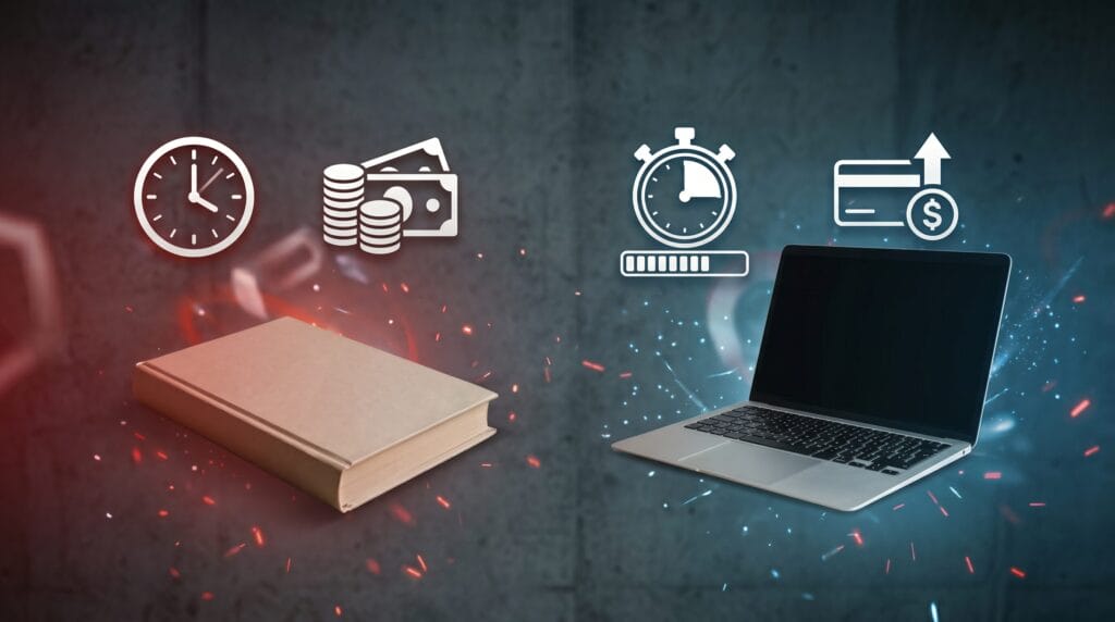 Książka vs kurs – co sprzedawać najpierw? Poradnik dla autorów self-publishing